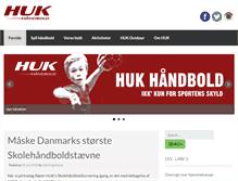Tablet Screenshot of hukhaandbold.dk
